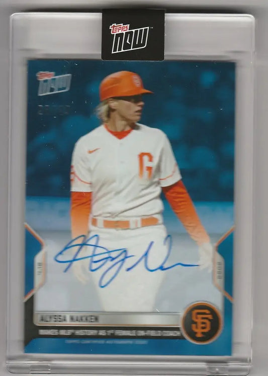 Alyssa Nakken 2022 TOPPS NOW AUTO #45B San Francisco Giants baseball trading card