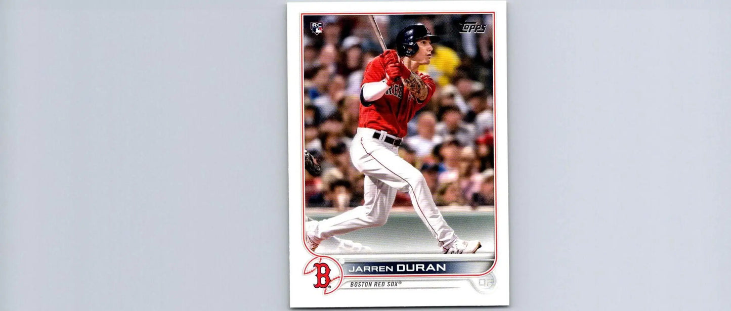 Jarren Duran baseball card from 2022 Topps Opening Day #148 featuring the player