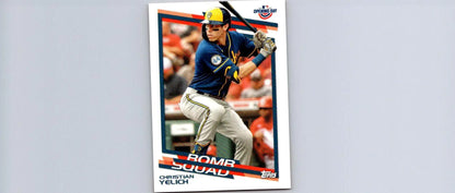 Christian Yelich baseball card from 2022 Topps Opening Day Bomb Squad collection