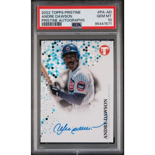 2022 Topps Pristine #PA-AD Andre Dawson PSA 10 GEM MINT Auto Chicago Cubs Baseball Card