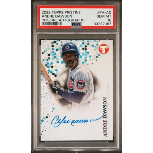 2022 Topps Pristine #PA-AD Andre Dawson PSA 10 GEM MINT Auto Chicago Cubs Baseball Card