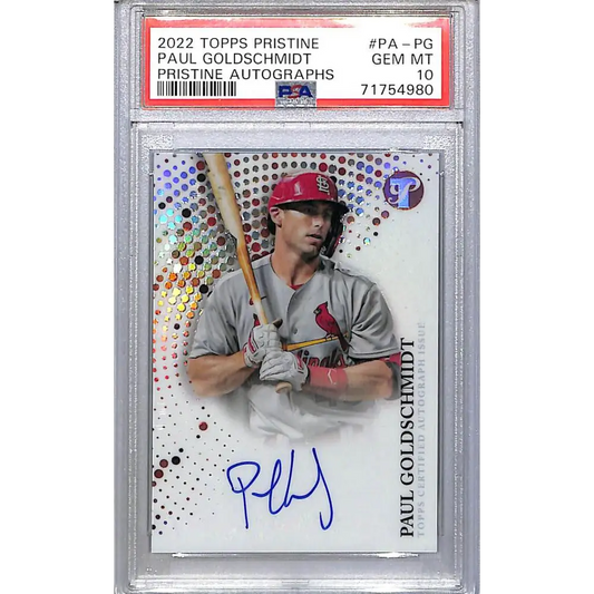 2022 Topps Pristine #PA-PG Paul Goldschmidt PSA 10 GEM MINT Auto St. Louis Cardinals