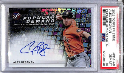 2022 Topps Pristine Popular Demand #PDA-AB Alex Bregman PSA 10 GEM MINT Auto Houston Astros