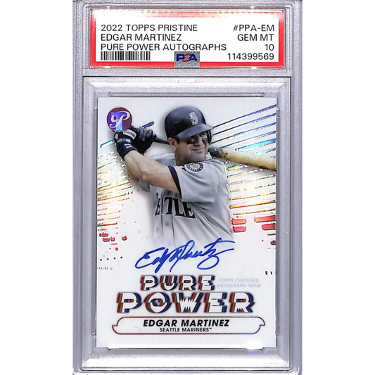 2022 Topps Pristine Pure Power #PPA-EM Edgar Martinez PSA 10 GEM MINT Auto Seattle Mariners