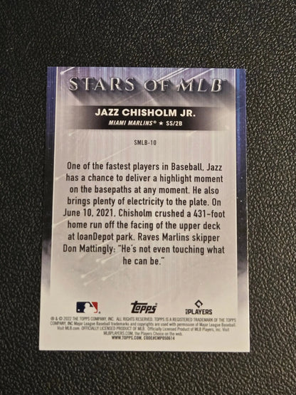 Baseball trading card of Jazz Chisholm from 2022 Topps Stars of MLB series