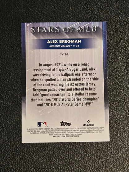 Back of 2022 Topps #SMLB-8 Alex Bregman Stars of MLB trading card