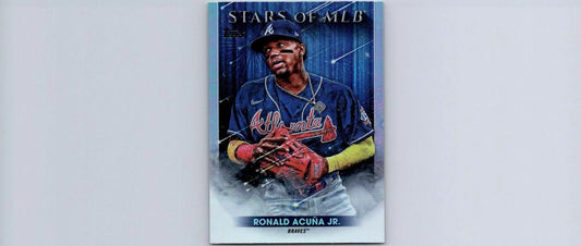 Ronald Acuña Jr. baseball card from 2022 Topps MLB Chrome trading cards collection