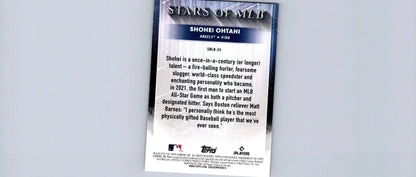 Shohei Ohtani baseball card from 2022 Topps Shohei Ohtani Stars of MLB Chrome set
