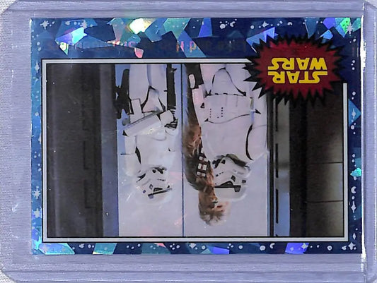 Star Wars trading card from 2022 Topps Star Wars Sapphire series featuring Luke and Han as Stormtroopers