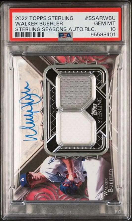 PSA 10 GEM MINT Walker Buehler 2022 Topps Sterling Los Angeles Dodgers baseball card