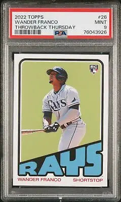Graded Wander Franco baseball card from 2022 Topps Throwback Thursday series