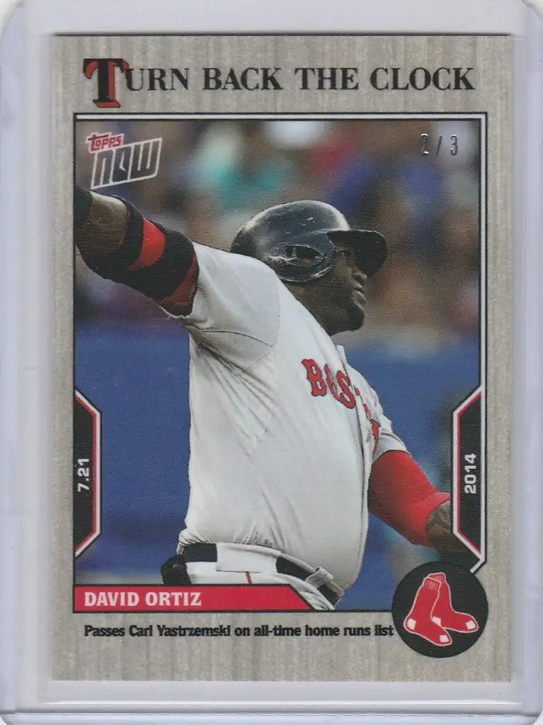 Baseball card of David Ortiz Red Sox in 2022 Topps Turn Back the Clock Ash Parallel
