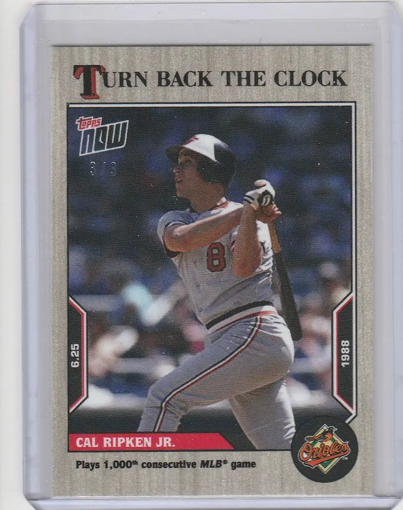 Cal Ripken Jr Orioles batting stance card from Topps Turn Back the Clock series