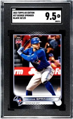Graded George Springer baseball card from 2022 Topps UK Edition George Springer series