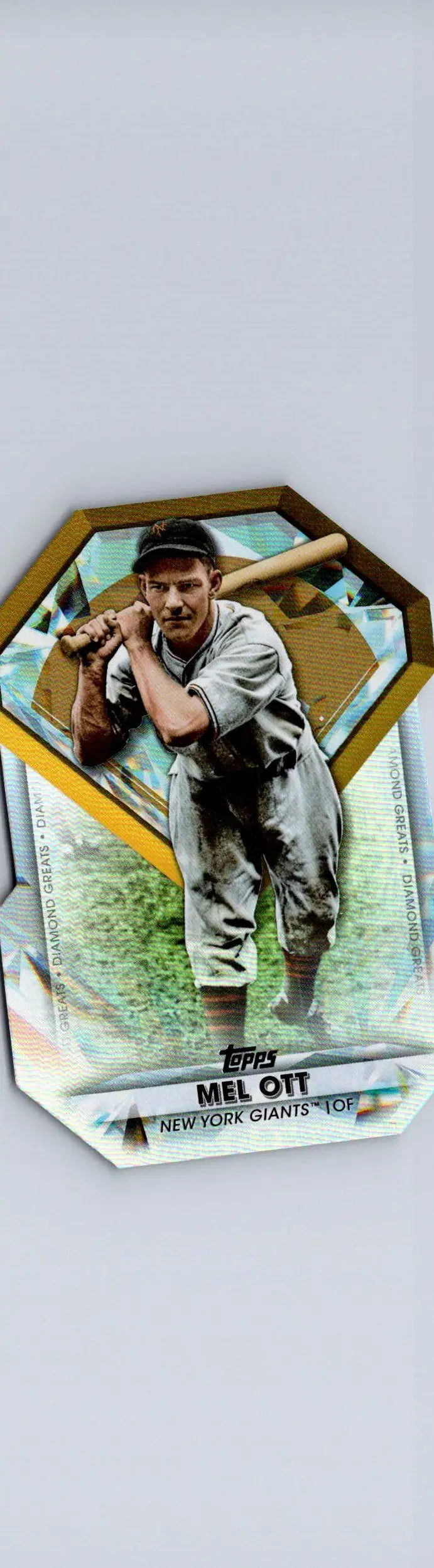 Mel Ott baseball card from 2022 Topps Update Mel Ott Diamond Greats Die Cuts