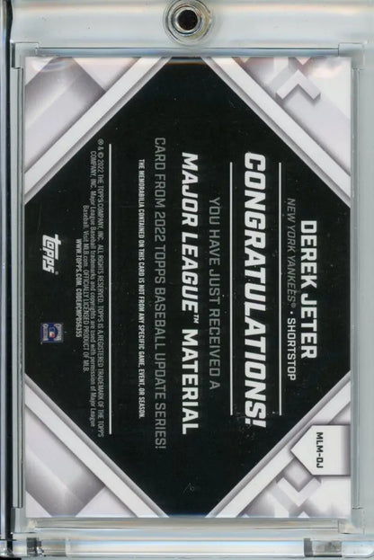 Black and silver Derek Jeter baseball card with geometric design, New York Yankees