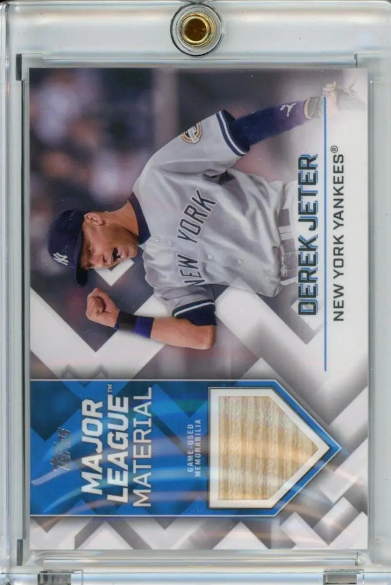 Derek Jeter baseball card with bat relic, New York Yankees 2022 Topps Update
