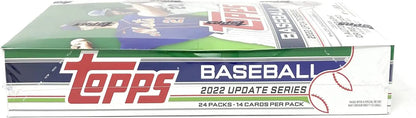 2022 Topps Update Series Baseball Hobby Box with gold, red, and platinum parallels