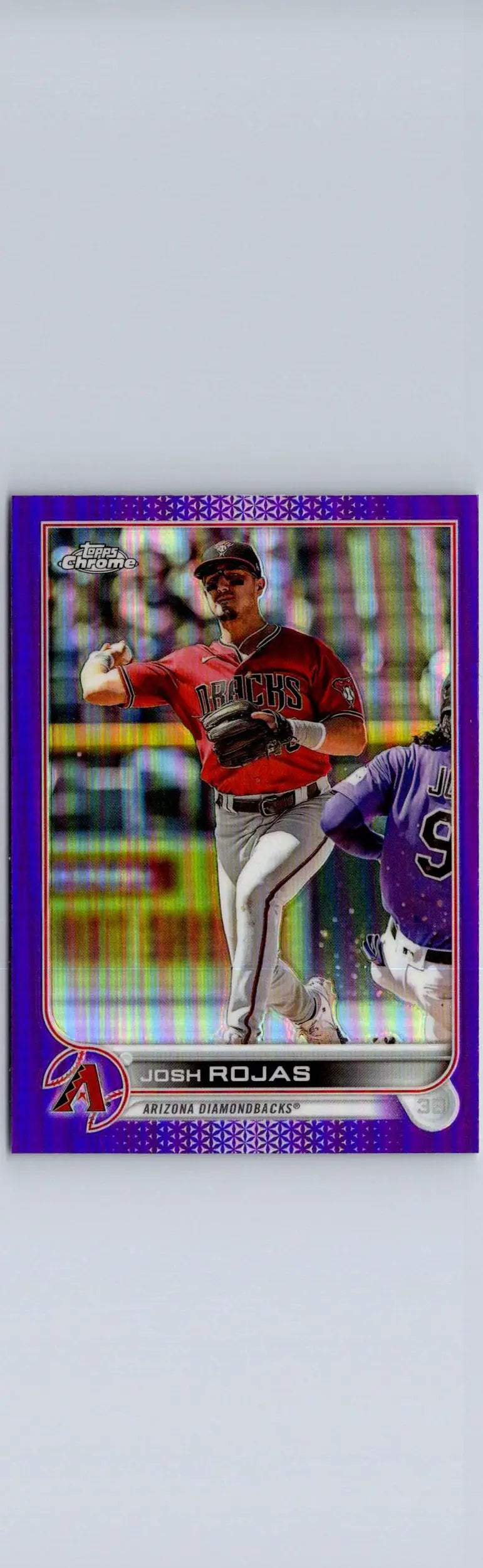2022 Topps Update US180 Josh Rojas Purple baseball card featuring Josh Rojas in purple