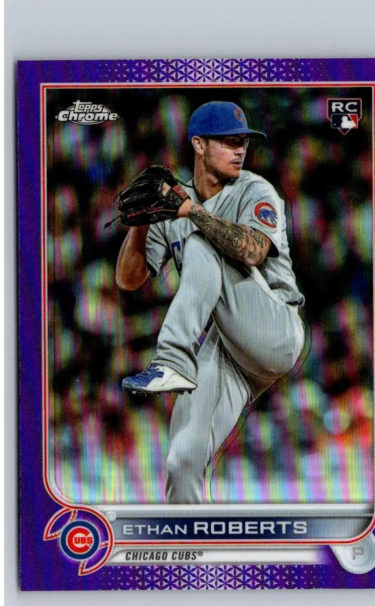 Ethan Roberts baseball card 2022 Topps Update US256 Ethan Roberts Purple artwork