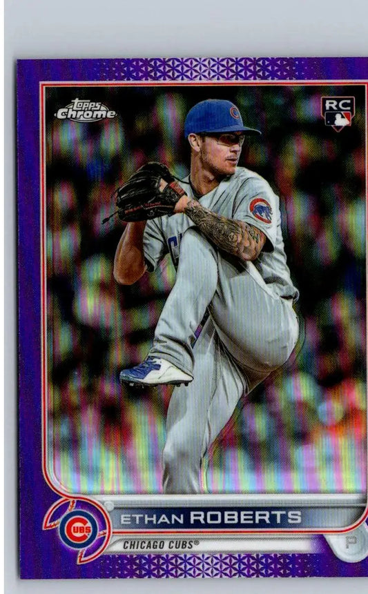 Ethan Roberts baseball card 2022 Topps Update US256 Ethan Roberts Purple artwork