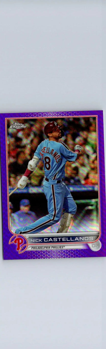 Nick Castellanos baseball card 2022 Topps Update US266 Nick Castellanos Purple