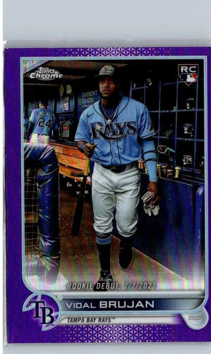 Vidal Brujan baseball card from 2022 Topps Update US8 Vidal Brujan Purple collectible