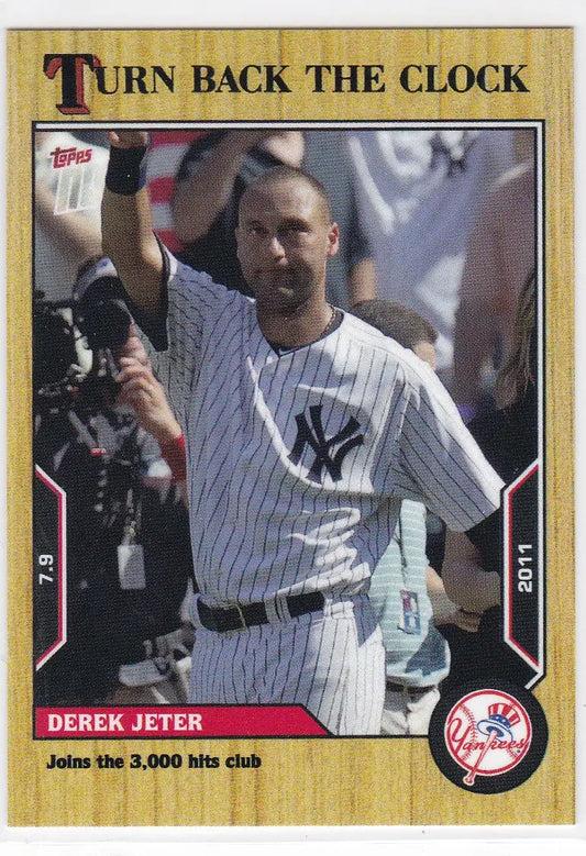 Baseball trading card featuring Derek Jeter of the New York Yankees 2022 TURN BACK THE CLOCK