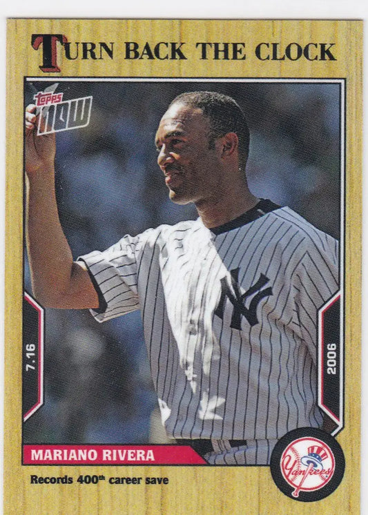 Mariano Rivera baseball card from 2022 TURN BACK THE CLOCK NY YANKEES collection