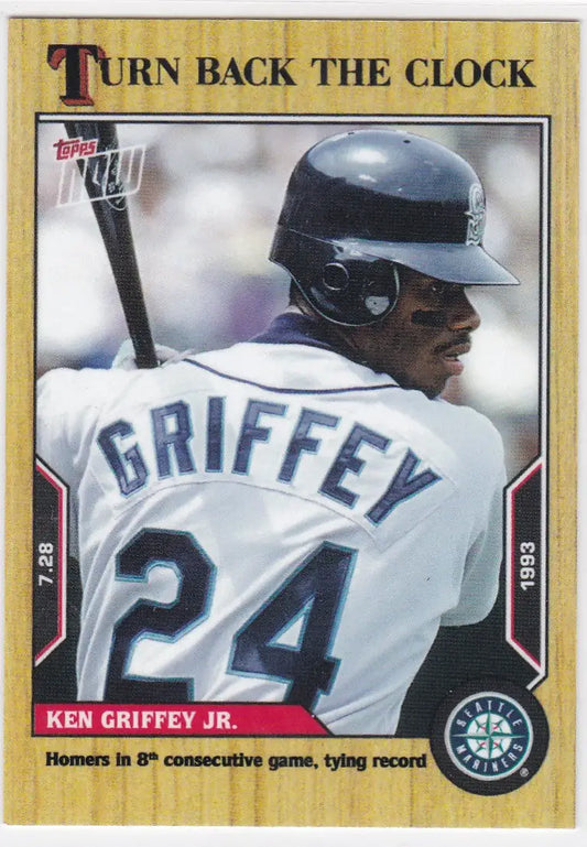Ken Griffey Jr Seattle Mariners baseball card from Topps Turn Back The Clock series