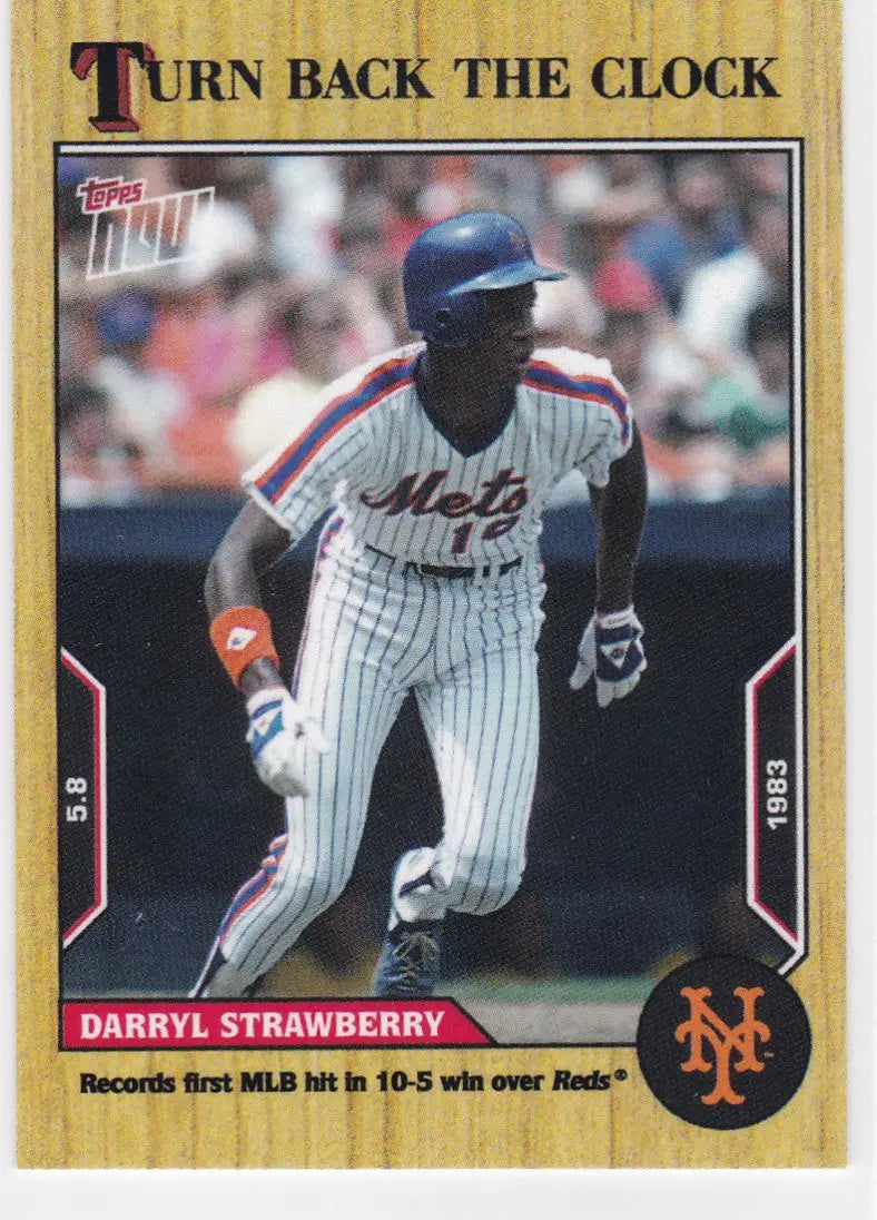 Darryl Strawberry 1983 Topps baseball card from 2022 TURN BACK THE CLOCK series featuring New York Mets