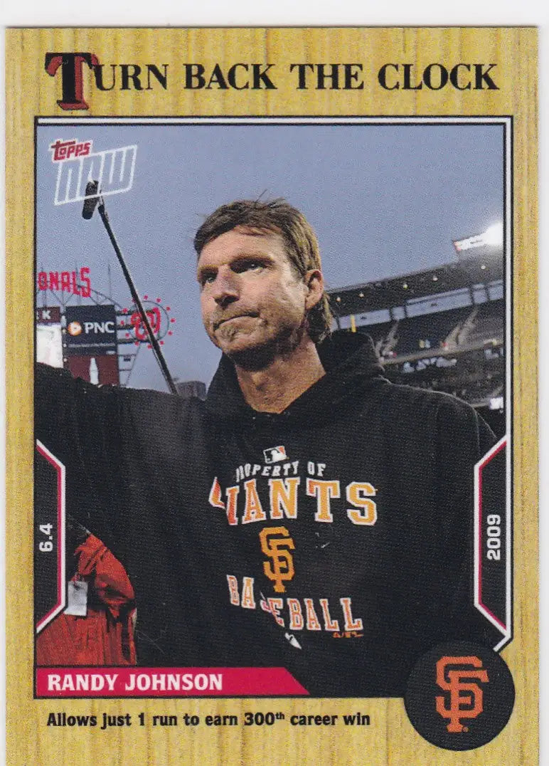 Topps baseball trading card featuring Randy Johnson of the San Francisco Giants