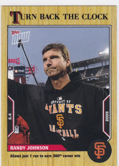 Topps baseball trading card featuring Randy Johnson of the San Francisco Giants