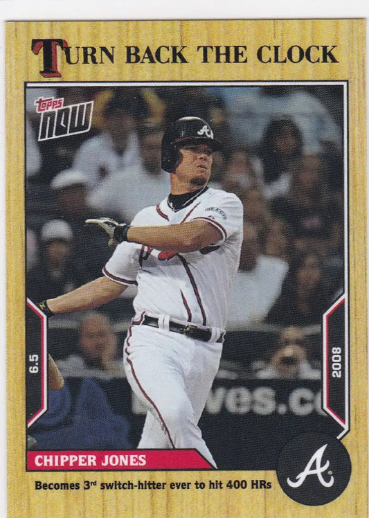 Baseball card featuring Chipper Jones- Atlanta Braves from 2022 Turn Back The Clock series