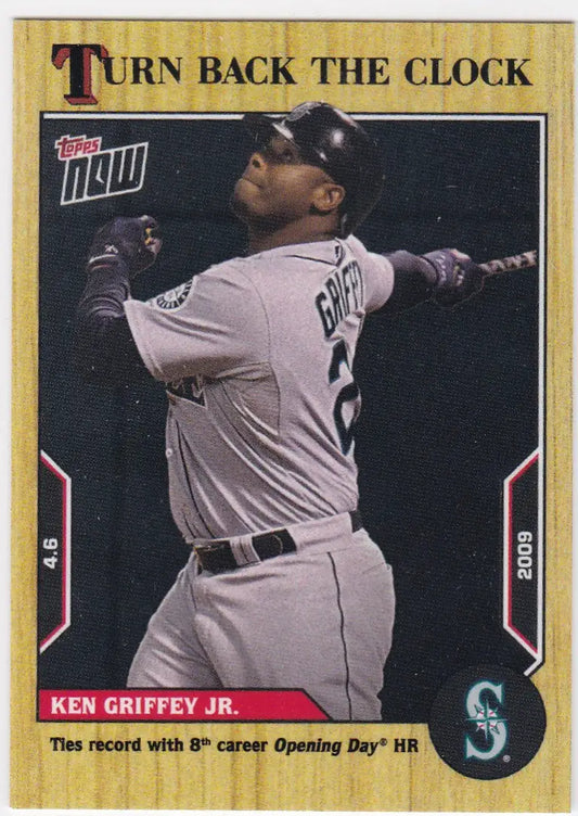 2009 Topps Ken Griffey Jr Seattle Mariners baseball card in 2022 TURN BACK THE CLOCK set