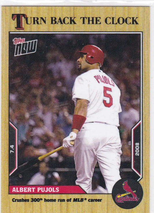 Baseball trading card featuring Albert Pujols of the STL Cardinals from 2022 TURN BACK THE CLOCK series