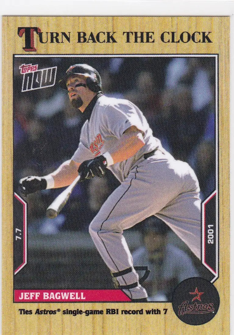Topps Now baseball card of Jeff Bagwell Houston Astros 2022 Turn Back the Clock