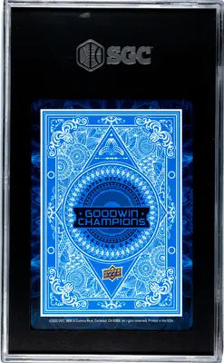 Graded collectible trading card of Cristian Hernandez in black holder from Goodwin Champions