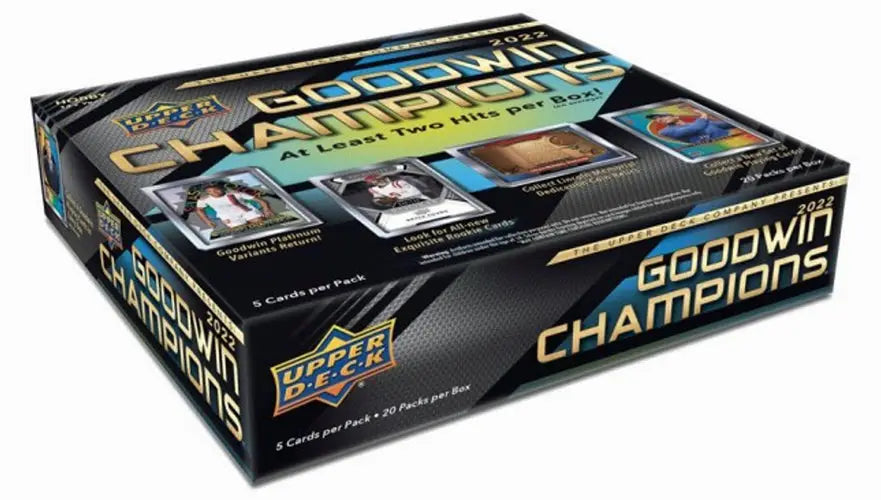 Goodwin Champions Trading Card Box by Upper Deck with metallic black and gold design