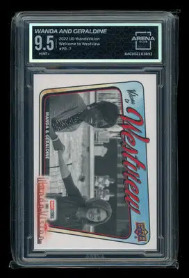 Upper Deck Wandavision Westview Wanda Geraldine graded 9.5 Mint by Arena Club