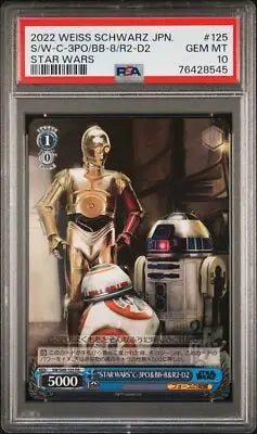 Graded Star Wars Weiss Schwarz Japanese SW S49 R2-D2 BB-8 W-C-3po card PSA 10