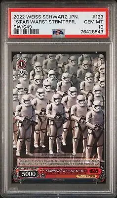 Graded Star Wars trading card from 2022 Weiss Schwarz Japanese PSA 10 collection
