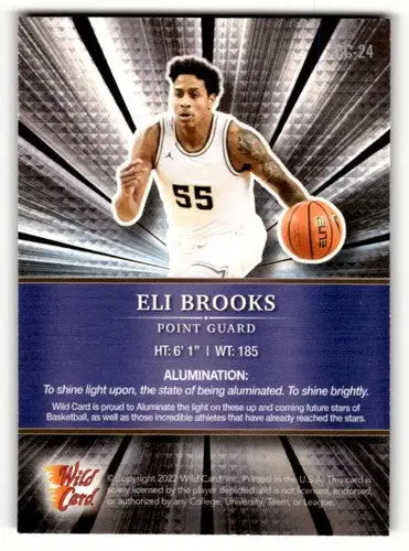 2022 Wild Card Alumination #ABC-24 Eli Brooks Basketball Cards NM-M ID:62448 - Trading Cards