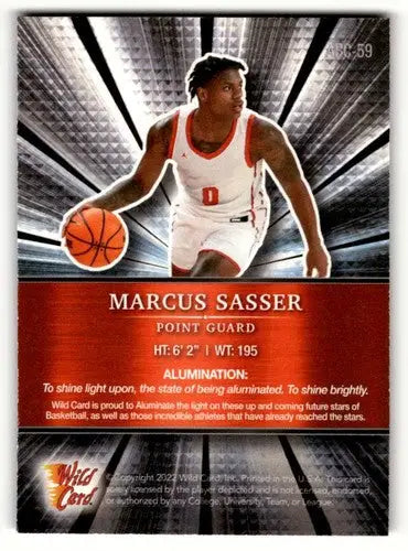 2022 Wild Card Alumination #ABC-59 Marcus Sasser Basketball Cards N ID:62450 - Basketball Cards