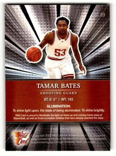2022 Wild Card Alumination #ABC-69 Tamar Bates Basketball Cards NM- ID:62443 - Basketball Cards