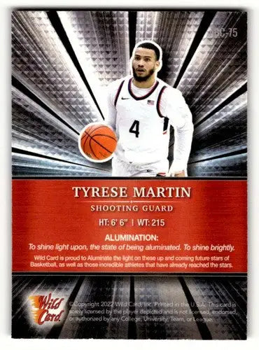 2022 Wild Card Alumination #ABC-75 Tyrese Martin Basketball Cards N ID:62447 - Basketball Cards