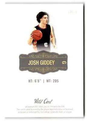 Josh Giddey Limited Base Card from 2022 Wild Card Matte #LBC-3 Collection