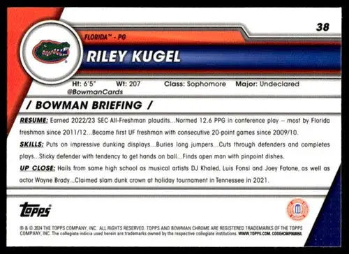 2023-24 Bowman University Chrome #38 Riley Kugel NM-MT ID:67390 - Trading Cards