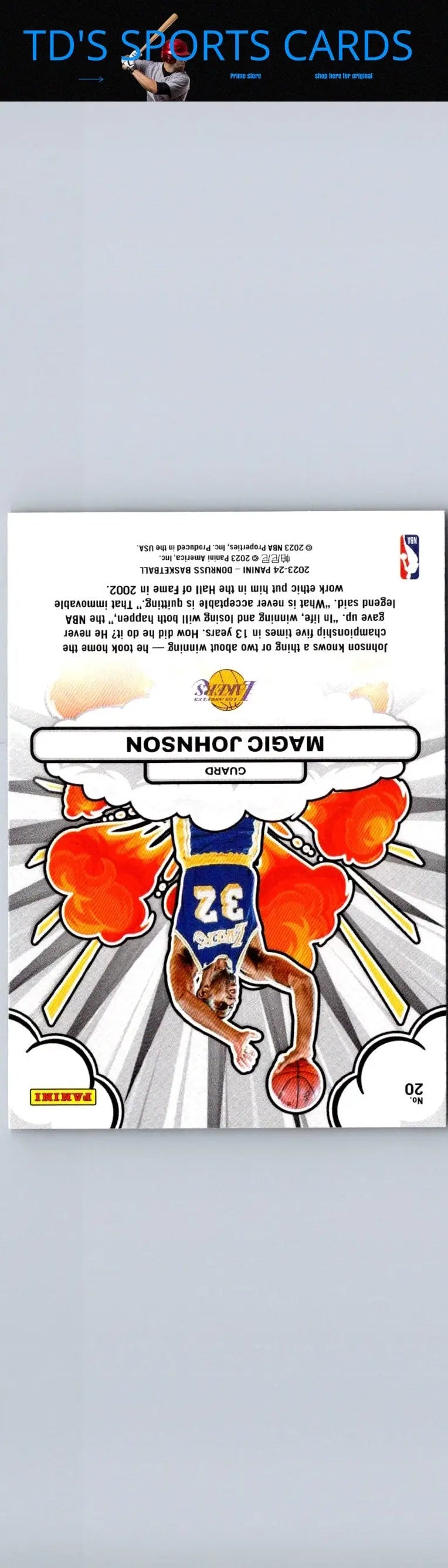 Magic Johnson basketball card from 2023-24 Donruss #20 Magic Johnson Bomb Squad