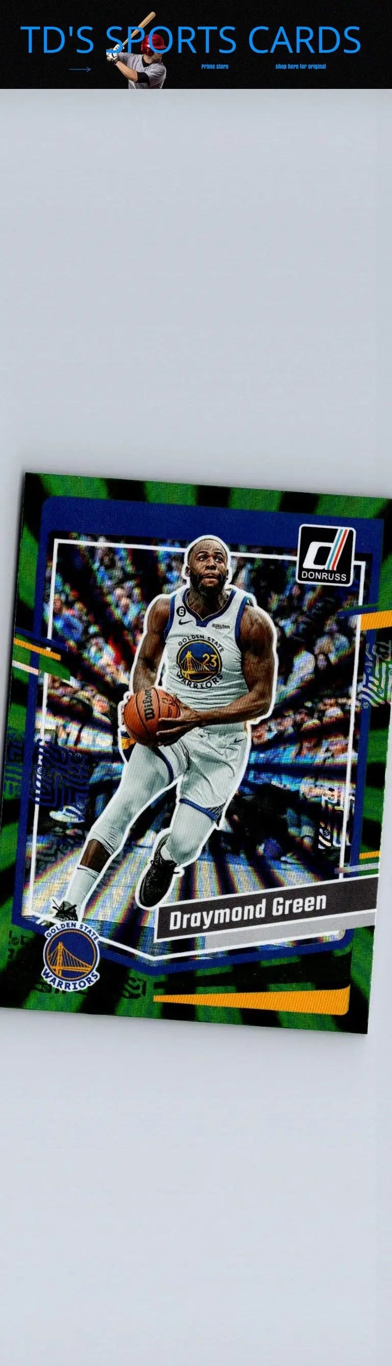 Draymond Green basketball card from 2023-24 Donruss Green Laser Holo edition